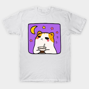 Night owl cat : Caffeine and confounded T-Shirt